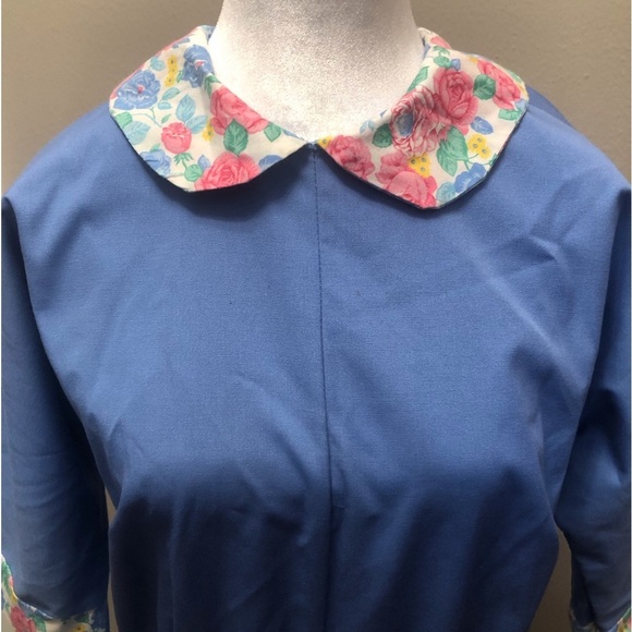 Very Vintage Azure Blue Jumpsuit Like New Size Large - Picture 3 of 7